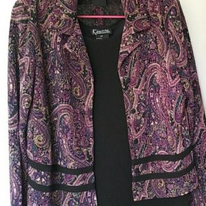 2pc Black Dress & Paisley Jacket NWOT
